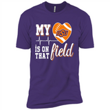 Oklahoma State Cowboys Football My Heart is on that Field - Premium Short Sleeve T-Shirt