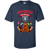 Oakland Raiders NFL Reindeer Funny Merry Christmas And Happy New Year