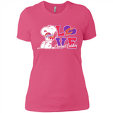 Snoopy loves NBA Cleveland Cavaliers - Ladies' Boyfriend T-Shirt