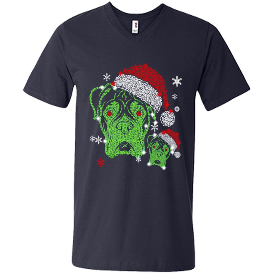 Boxer Dog diamond Christmas - Men's V-Neck