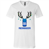 Bud Light Reinbeer Funny Beer Reindeer Christmas Sweatshirt - Canvas Unisex V-Neck