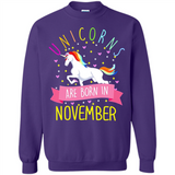 Unicorns Are Born In November T Shirt Hoodie Sweater