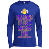 Reasons to be a Los Angeles Lakers Fan Complete List on Back - Canvas Long Sleeve T-Shirt