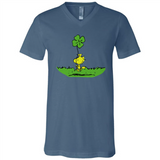 Snoopy Woodstock Shamrock - Canvas Unisex V-Neck