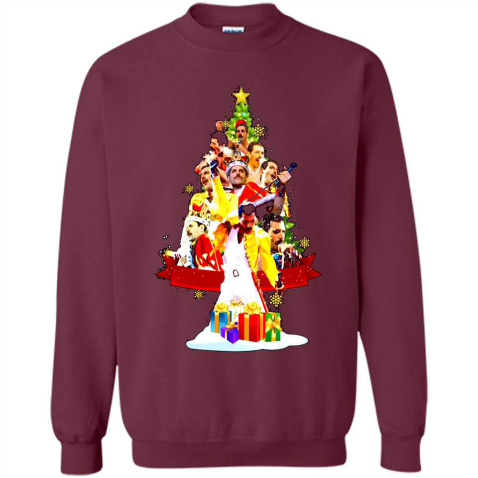 Freddie Mercury Christmas Tree Sweatshirt PING PONG