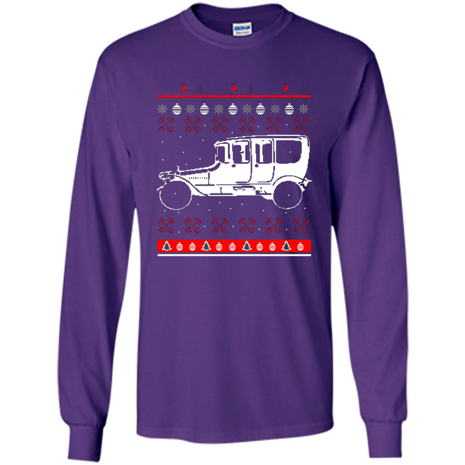 Christmas Ugly Sweater Automobile Ugly Christmas Sweater - Long Sleeve T-Shirt