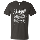 Sleigh Bells Ring Are You Listening Christmas Carol - Men's V-Neck