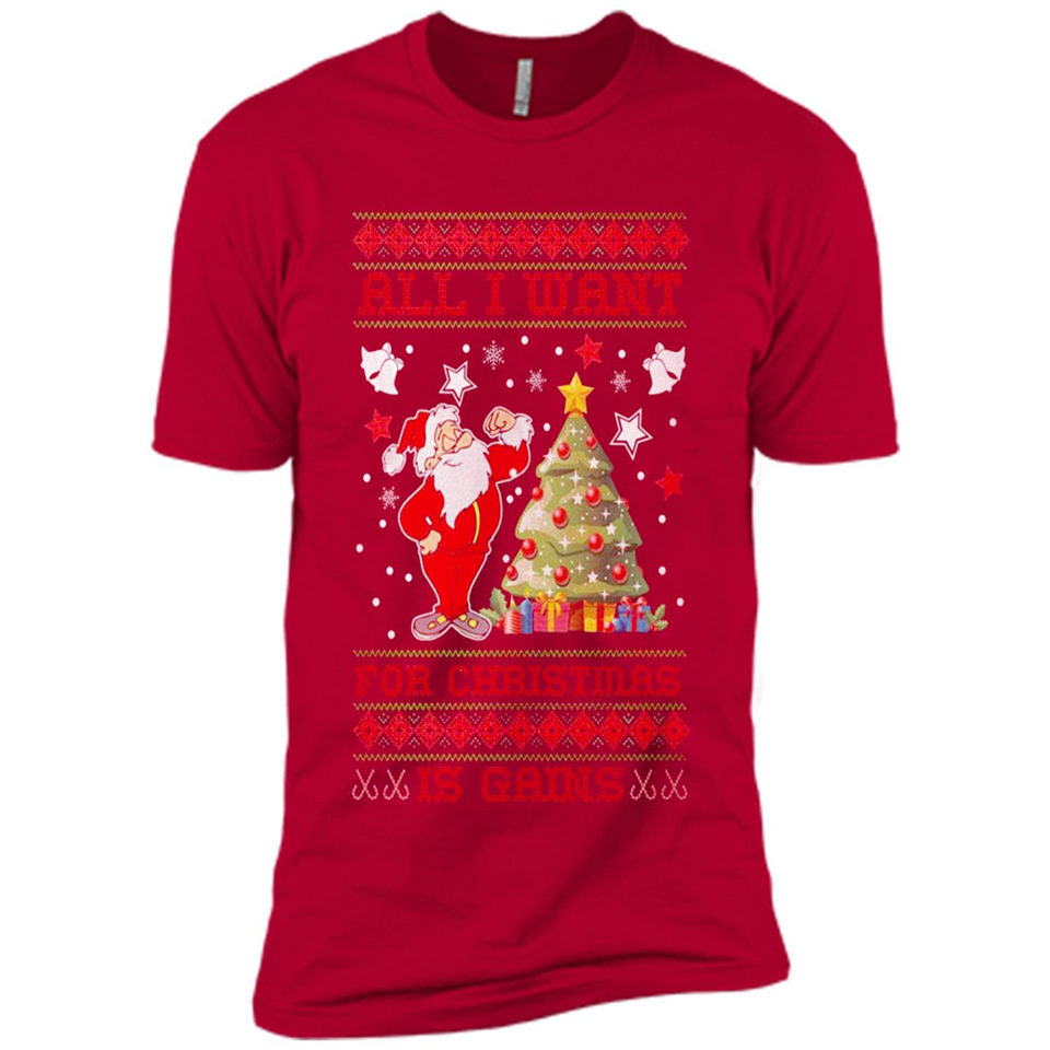 All I Want For Christmas Is Gains Christmas Tree Santa Claus