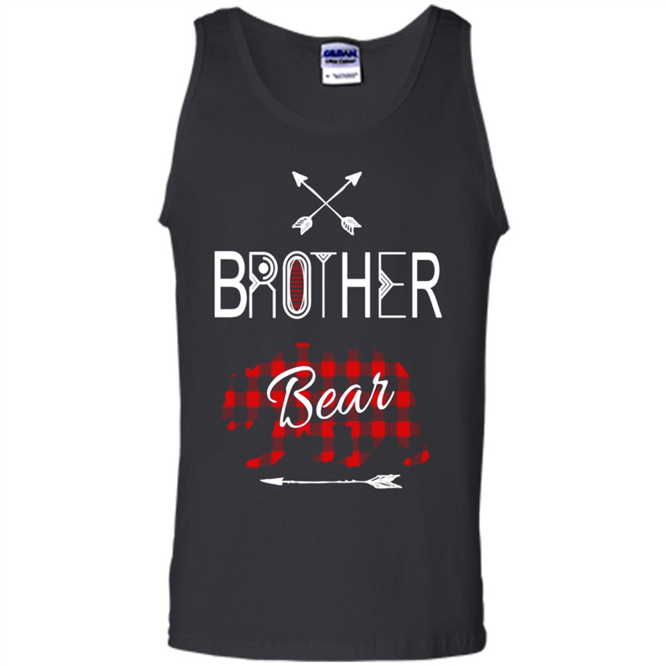 Brother Shirt Buffalo Plaid Family Camping Bear Tee - Tank Top
