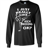 Kick Boxing Shirt Kick Boxer Boxing Workout - Long Sleeve T-Shirt
