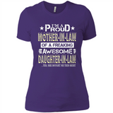 I'm A Proud Mother In Law Of A Freaking Awesome Daughter - Ladies' Boyfriend T-Shirt