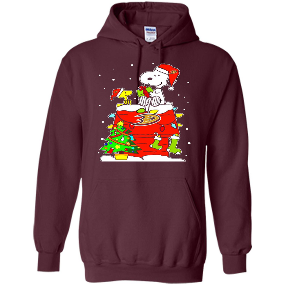 Anaheim Ducks Snoopy Ugly Christmas Sweaters - Sao chép - Hoodie