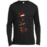 Rottweiler Santa Lights Christmas Dog Xmas Sweatshirt - Canvas Long Sleeve T-Shirt