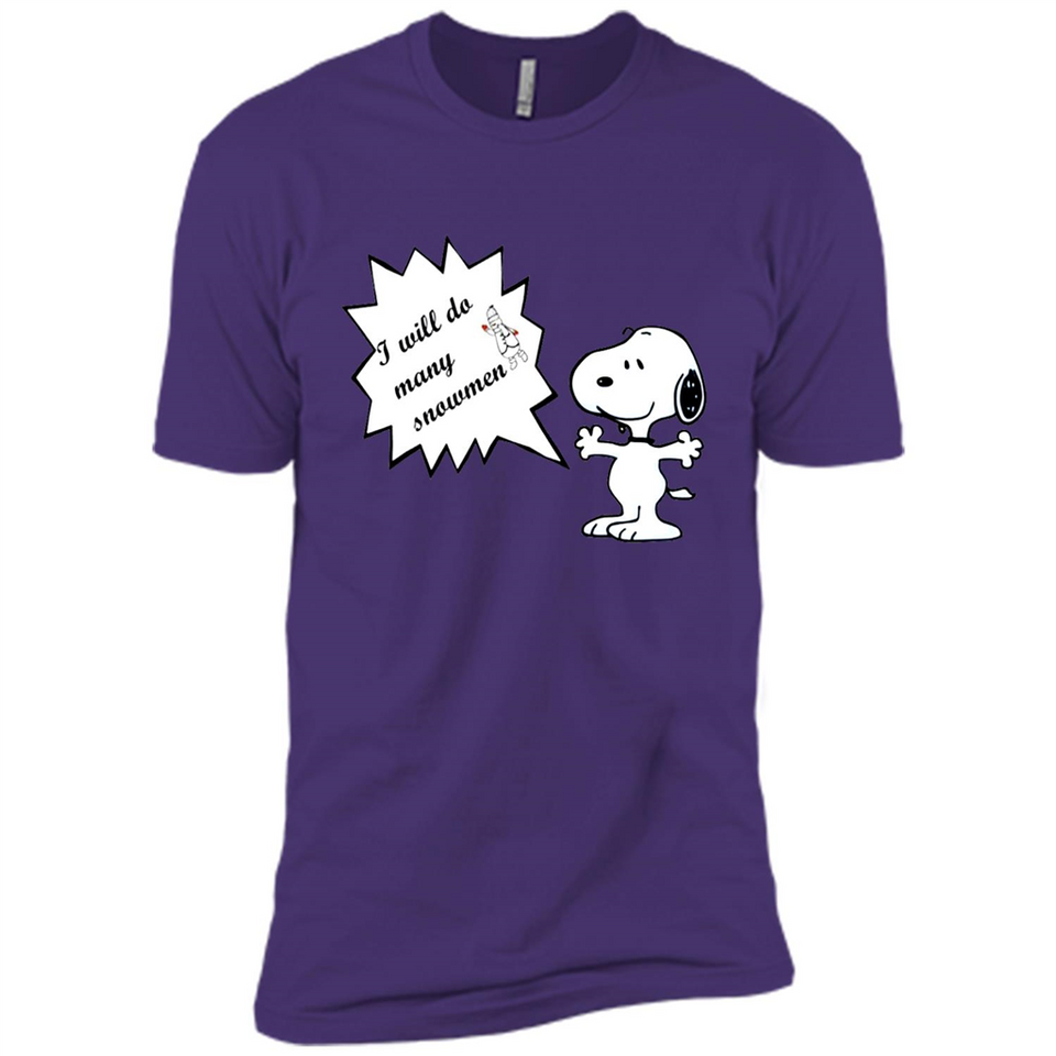 Snoopy I Will Do Many Snowman Christmas