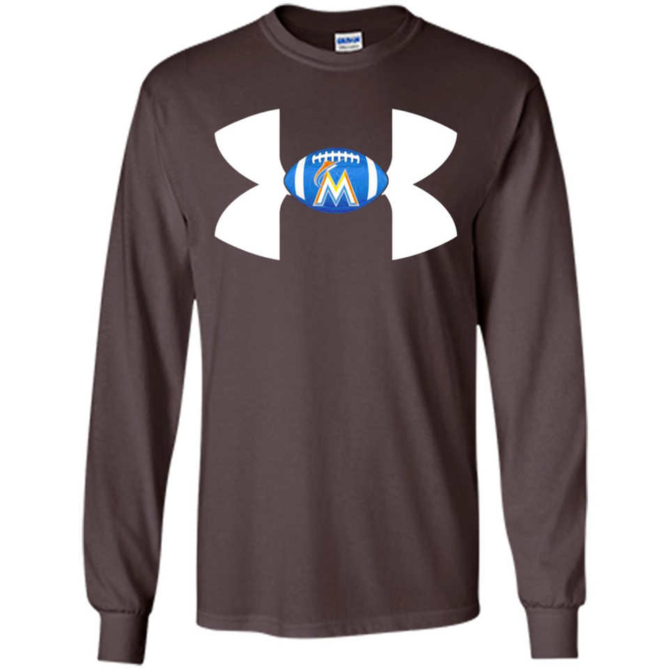 Miami Marlins Under Armour Logo - Long Sleeve T-Shirt