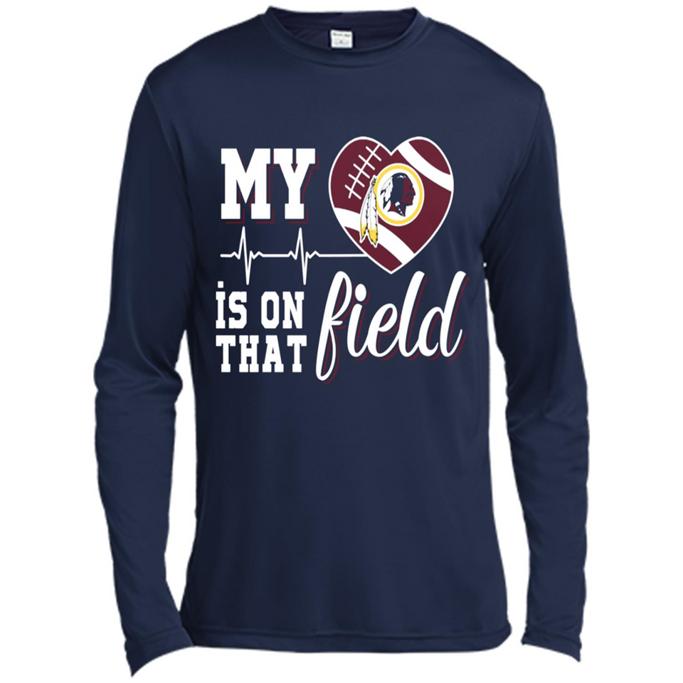 Washington Redskins Football My Heart is on that Field - Canvas Long Sleeve T-Shirt
