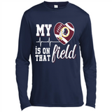 Washington Redskins Football My Heart is on that Field - Canvas Long Sleeve T-Shirt