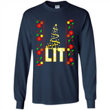 Funny Lets Get Lit Christmas Tree - Long Sleeve T-Shirt