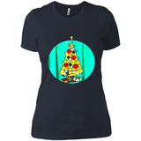 Funny Pizza Ugly Christmas Sweater Xmas Pizza Tree - Ladies' Boyfriend T-Shirt