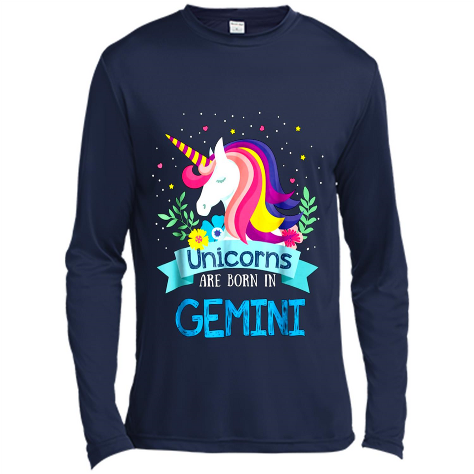 Unicorns are born in Gemini Birthday Rainbow Gift Custom Ultra Cotton