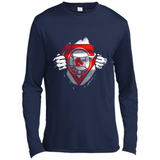 Boston Red Sox And Superman Fans - Canvas Long Sleeve T-Shirt