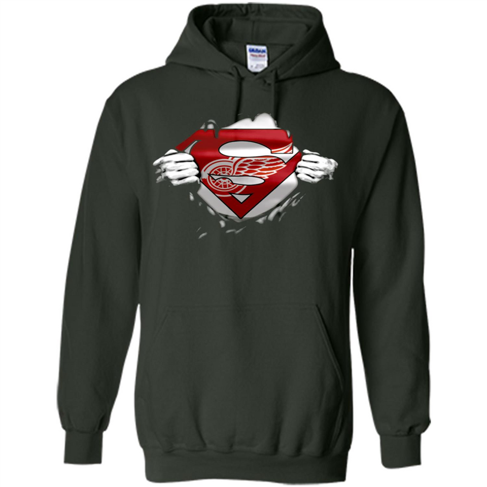Detroit Red Wings And Superman Fans - Hoodie