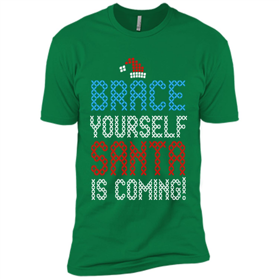 Brace Yourself Santa is coming Christmas - Premium Short Sleeve T-Shirt