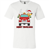 Merry Truck-Mas Christmas Fire Truck Cute Reindeer Sporty - Canvas Unisex T-Shirt
