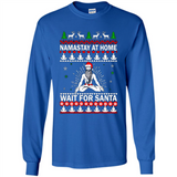 Namastay at home and wait for Santa Christmas sweatshirt PINGPONG
