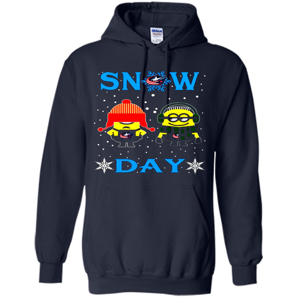 Snow Day Shirt For Columbus Blue Jackets Vs Minion Fans pingpong