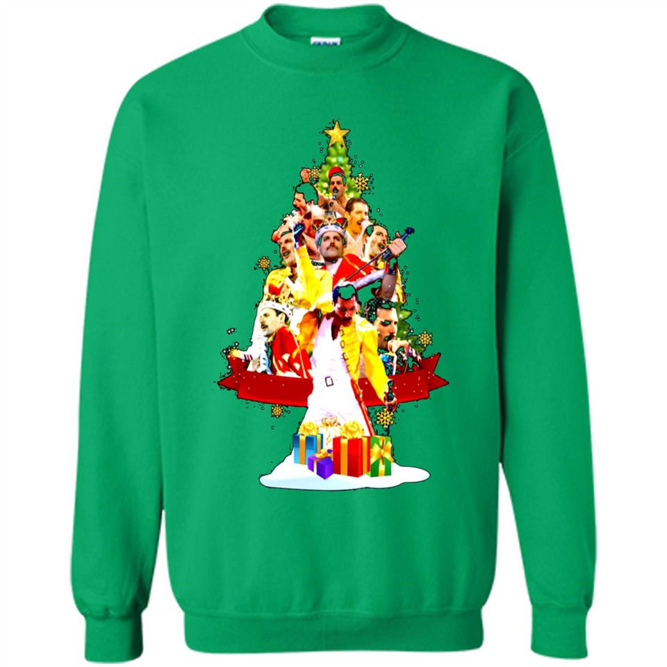 Freddie Mercury Christmas Tree Sweatshirt PING PONG