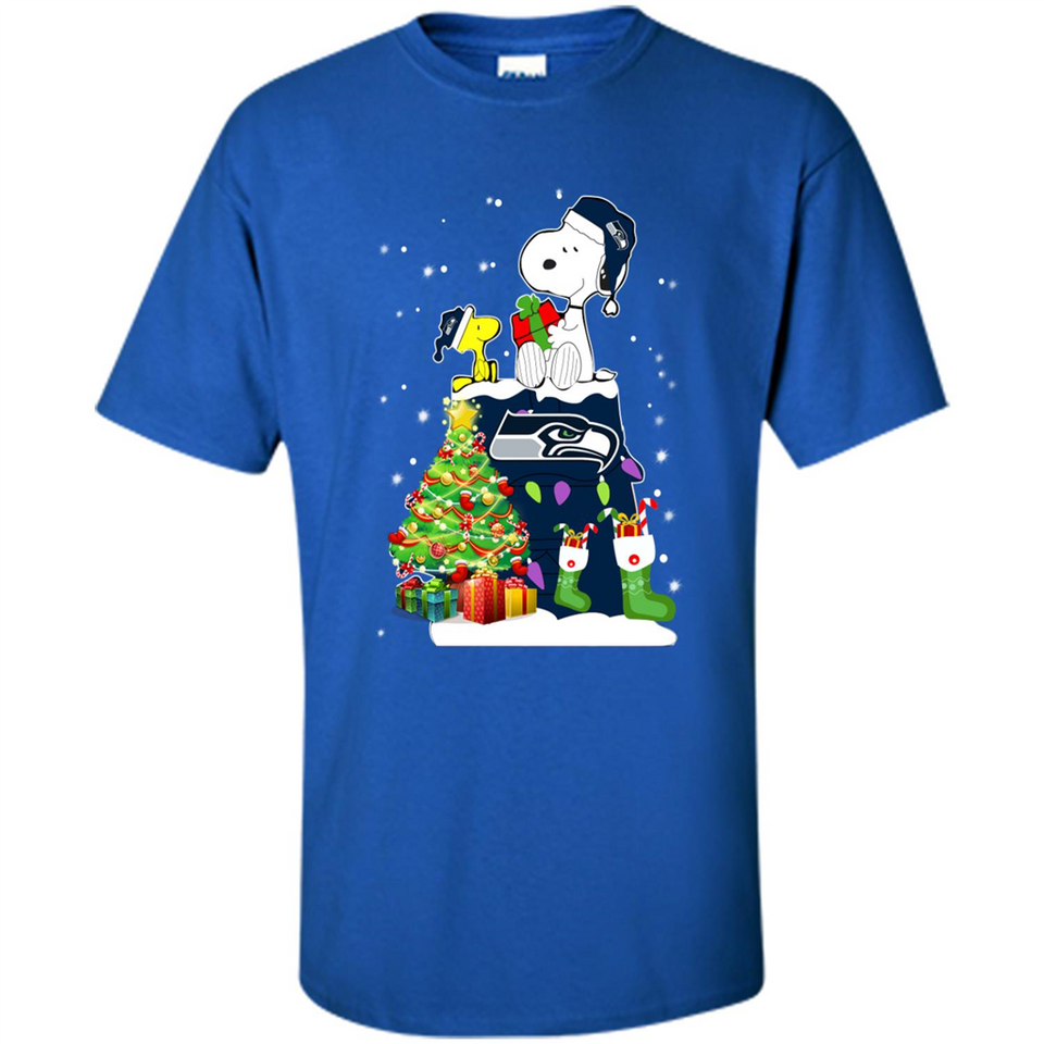 SEATTLE SEAHAWKS SNOOPY & WOODSTOCK CHRISTMAS