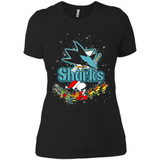 Snoopy Christmas San Jose Sharks - Ladies' Boyfriend T-Shirt