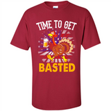 Time To Get Basted Funny Turkey Beer Thanksgiving - Shirt