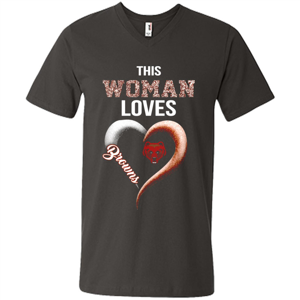 This Woman love Browns NFL football team - Men's V-Neck