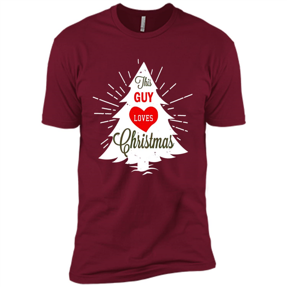 This Guy Loves Christmas Shirt - Premium Short Sleeve T-Shirt