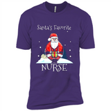 Funny Christmas Nurse Shirt, Santa_s Favorite Nurse - Premium Short Sleeve T-Shirt