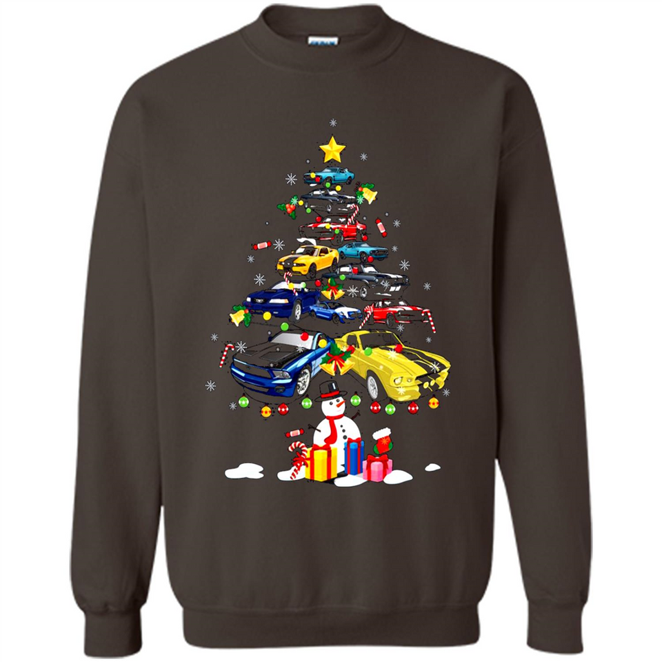 Mustang Tree Christmas Sweatshirt PINGPONG