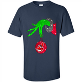 GRINCH HAND HOLDING CLEVELAND INDIANS GLITTER CHRISTMAS PINGPONG
