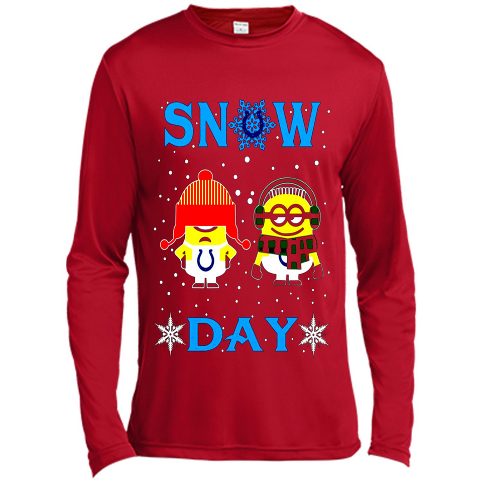 Snow Day Shirt For Indianapolis Colts Vs Minion Fans pingpong