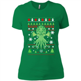 Octopus Ugly Sweater Christmas - Ladies' Boyfriend T-Shirt