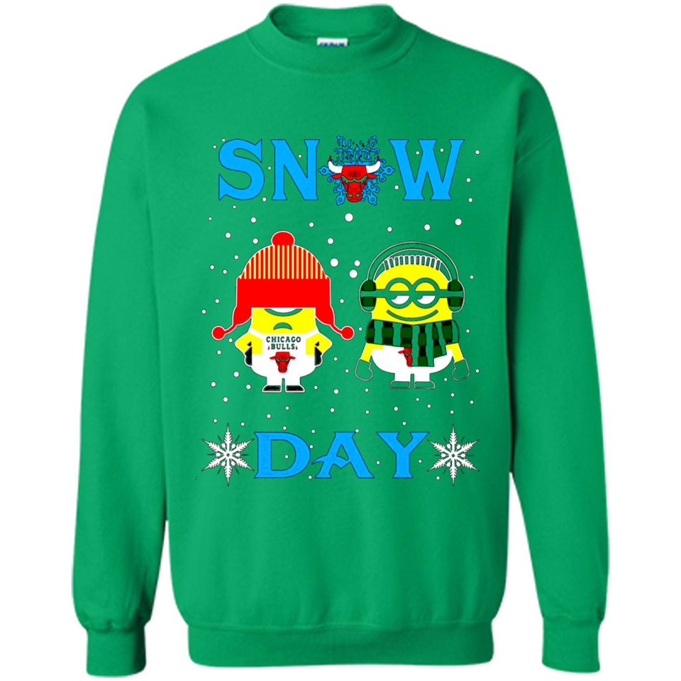 Snow Day Shirt For Chicago Bulls Vs Minion Fans pingpong