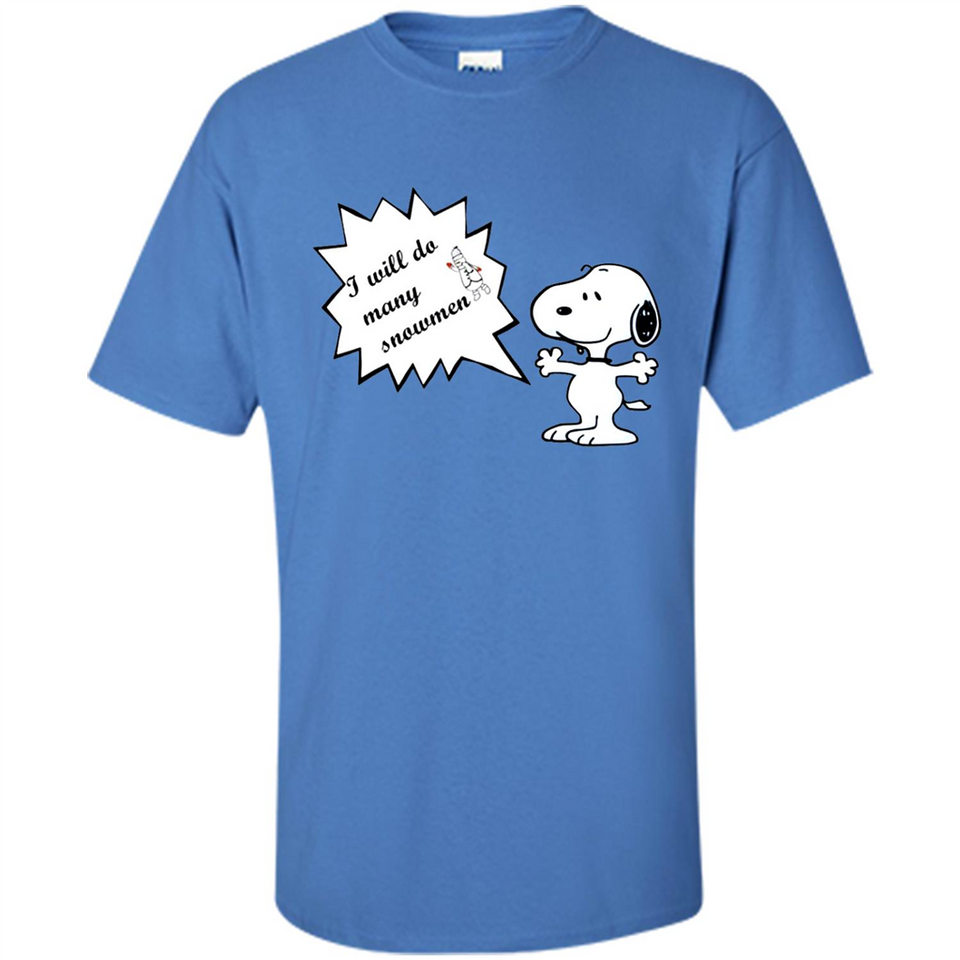 Snoopy I Will Do Many Snowman Christmas