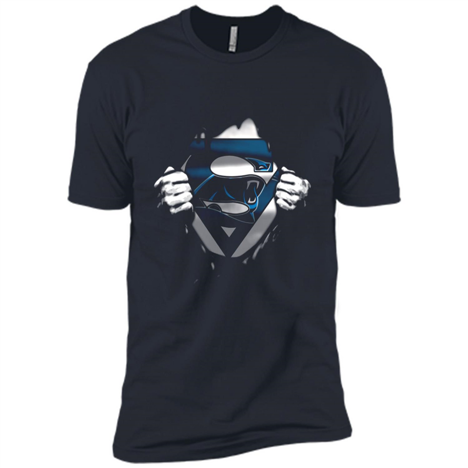 Carolina Panthers And Superman Fans - Premium Short Sleeve T-Shirt