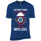 I Just Want To Drink Hot Chocolate & Watch Toronto Maple Leafs Ugly Christmas Sweater PINGPONG