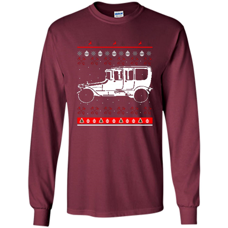 Christmas Ugly Sweater Automobile Ugly Christmas Sweater - Long Sleeve T-Shirt