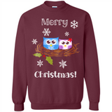 Cute Christmas Shirt Merry Christmas Snowflakes Owls Nest