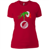 Amazing shirt Portland Trail Blazers Glitter Grinch Monogram Ornament Christmas - Ladies' Boyfriend T-Shirt