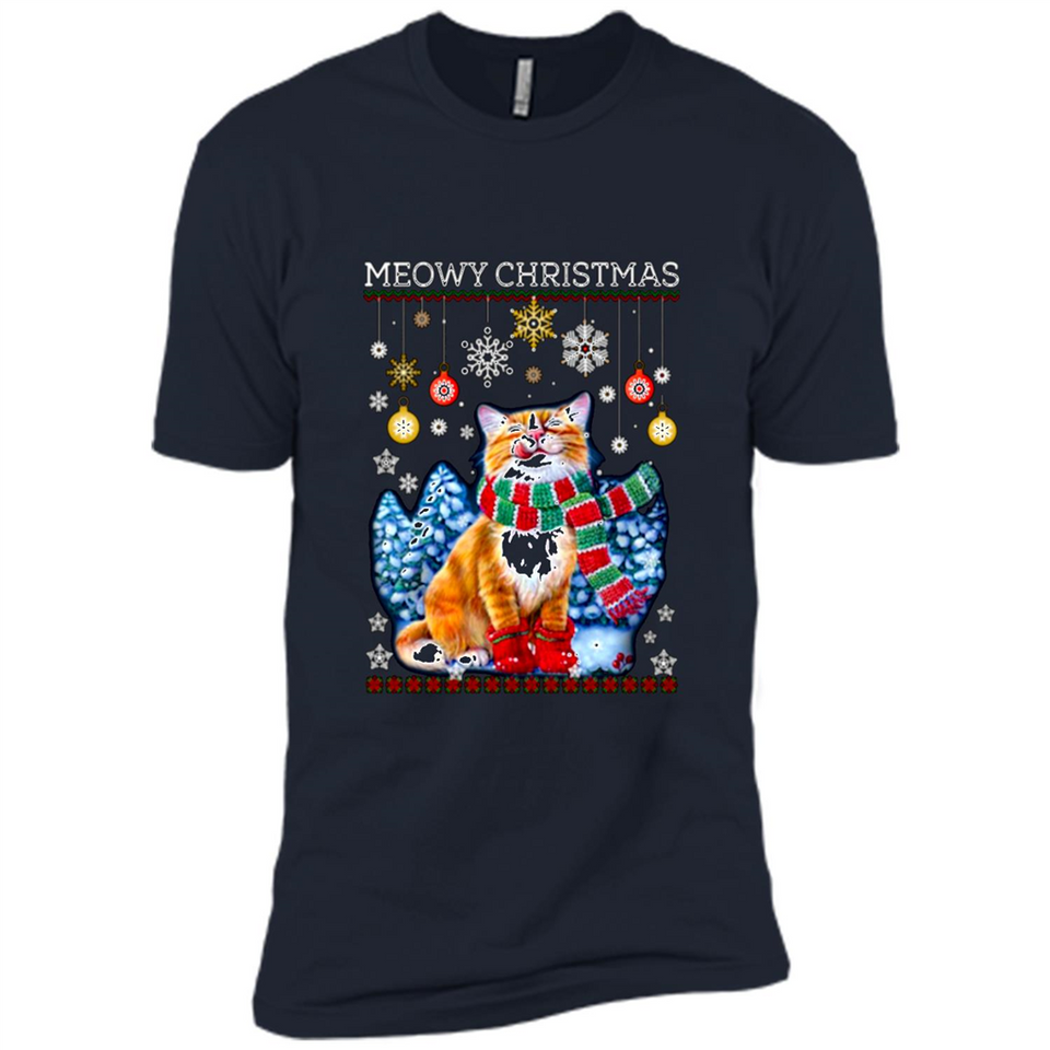 Meowy Christmas Ugly Funny Cats Lover PINGPONG