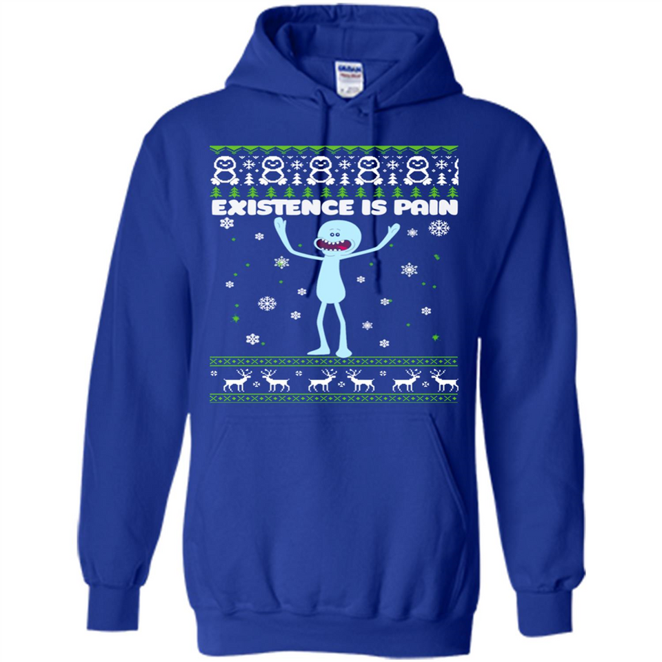 Mr Meeseeks Xistence Is Pain Ugly Christmas - Hoodie